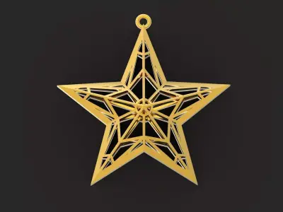 star pendant 1177 3D print model