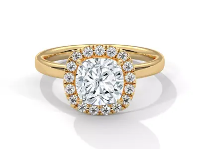 solitaire ring with detail images and 360 render videos 75 3D print model