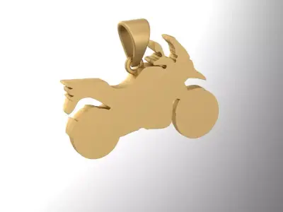 SOLID MOTOCYCLE BMW GS1200 PENDANT 3D HIGH RELIEF MODEL 3D print model