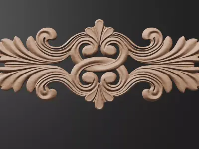 Flower decor for wood carving 3D print model order