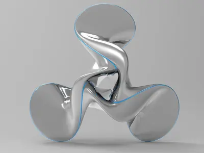 geometric modern art gm5 3D print model