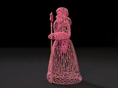 Wizard Santa 3D print model