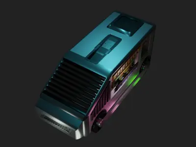 Sci-fi Car Low-poly 3D model