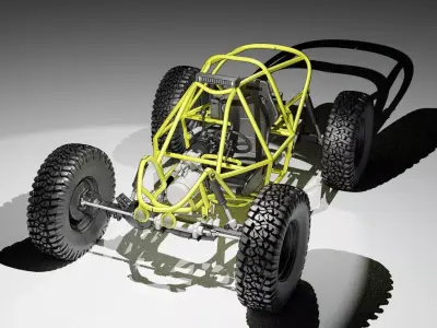 Electric Rock Crawler Concept Low-poly 3D model