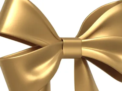 Christmas Bow Ribbon 95 Low-poly 3D model