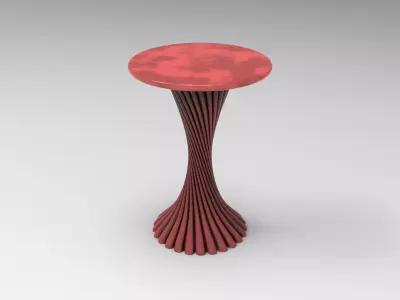 Leafy Table Low-poly 3D model