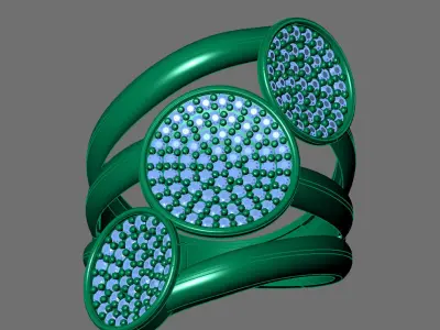 Womens Rings With Stone Ring Ready STL 3DM Models Rings women 3D print model 31