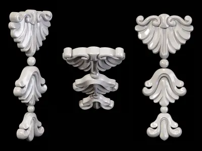 Classic carved 104 3D model