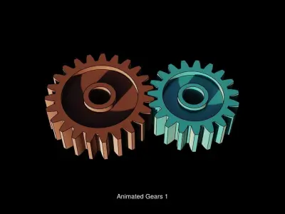 Aniamated Gears 3D Model Collection
