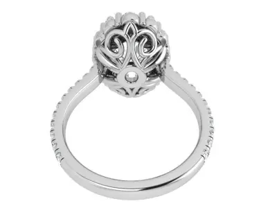 Oval Halo Ring 3933 3D print model