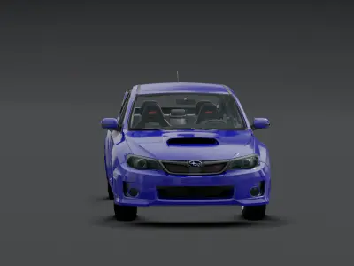subaru impreza WRX Low-poly 3D model