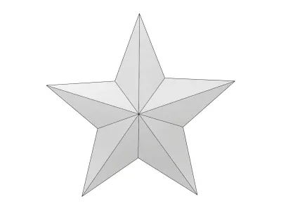 Xmas Decoration - Star Low-poly 3D model