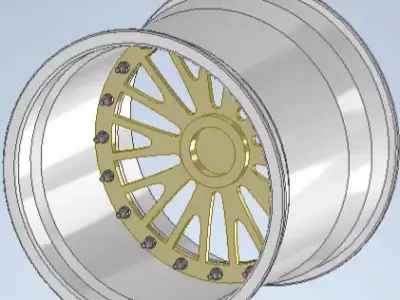 3D MODEL BBS RIM LE MANS STYLE  3D print model
