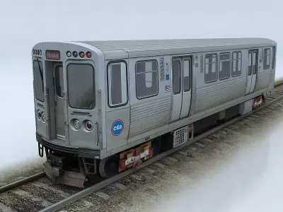 CTA 5000 train Low-poly 3D model