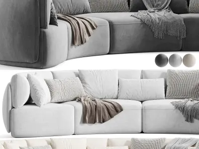 Hearth Curve Lounge Sofa 3D model
