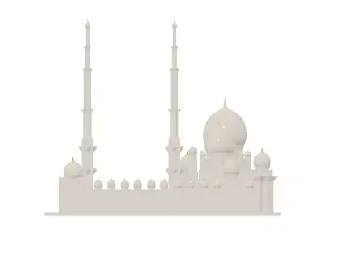 Sheikh Zayed Mosque 3D Printable Model 3D print model