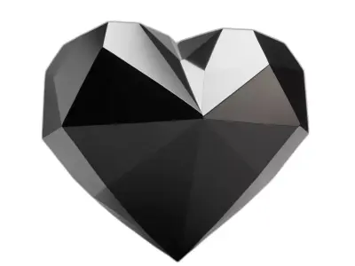 Geometric Low Poly Reflective Heart Low-poly 3D model