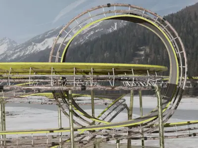 Acrobatic Track Low-poly 3D model