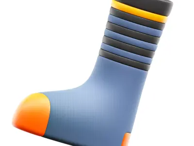 Sock Icon Low-poly 3D model