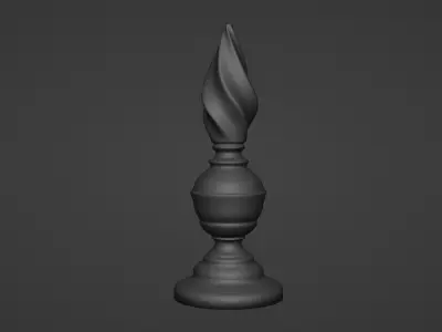 Decorative twist Finial 3D print model