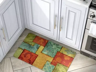 Non-Skid Kitchen Mat Free 3D model