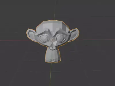 Monkey head of character Free low-poly 3D model