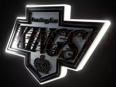 Los Angeles Kings logo 3D model
