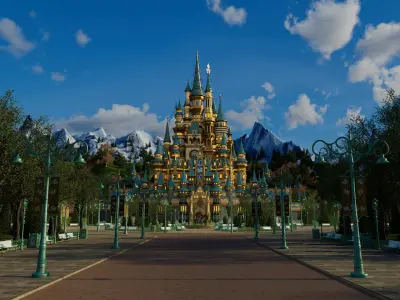 Disney Castle only objects pack 3D model