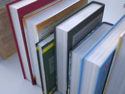 100 unique books 001 3D model