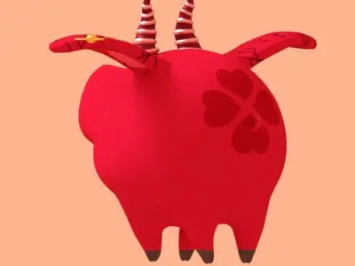 Demon Hawk Low-poly 3D model