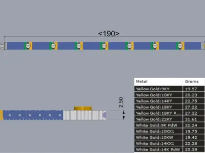Love Style Bracelet  Luxury Jewelry 3D Model STL 3D print model
