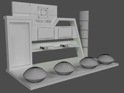 Booth Exhibition Stand a445b 3D model