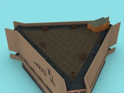 Yerevan Chess House Low-poly 3D model