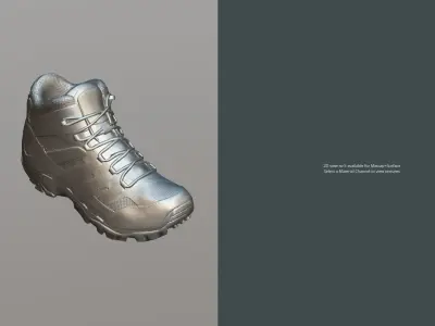 Military Boot Low-poly 3D model purchase
