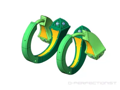 Marly Earrings 001 3D print model