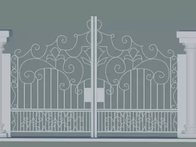 Artisan-Style 3D Gates for Luxury Architecture 3D print model