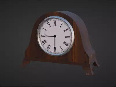 Antique clock Free low-poly 3D model