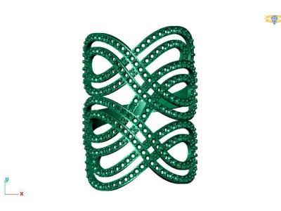 Vintage Womens Diamond Ring Women Rings 3dmodels 3D print model 3D print model 4