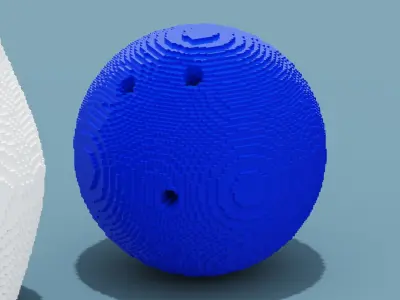 Bowling Ball and Pin Low-poly 3D model