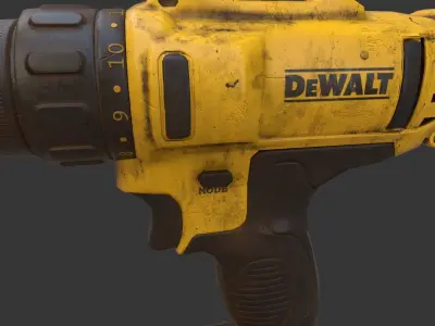 Dewalt Screwdriver Low-poly 3D model