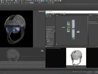 Ventoux Hybrid Helmet GameReady Low-poly 3D model