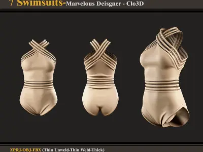 7 Swimsuit-MD-Clo3D-FBX-OBJ 3D model