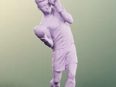 Kendal 12077-02 - Male Boxer Statue Low-poly 3D model