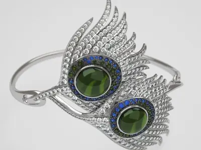 Peacock bracelet carrera  - replica 3D print model