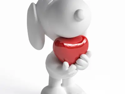 Leblon Delienne Snoopy heart 3D model