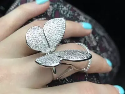 Moving Butterfly Ring 3D print model