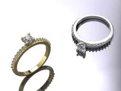 Jewelry Ring Gold 3D print model purchase