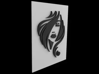 Picture woman 3   3D print model