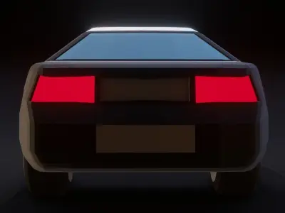 low poly police car  Low-poly 3D model