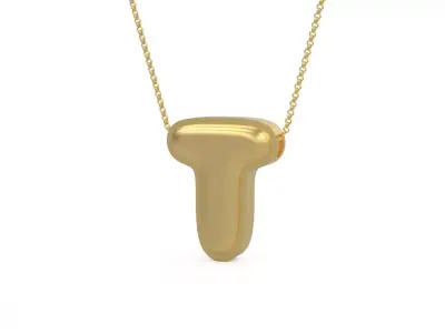 Model 1203 T Initial Letters Charm Balloon 20mm 3D print model